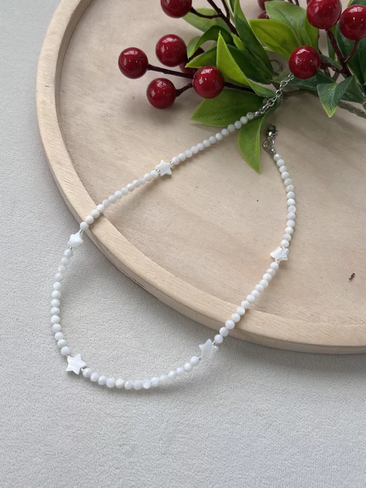 Колье из натурального перламутра — Podruga